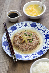 steamed minced pork with salted fish, chinese cuisine