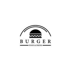 Fototapeta premium Burger logo template icon design