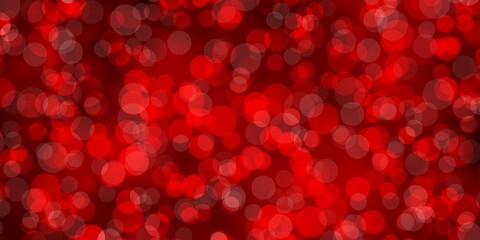 Light Red vector layout with circle shapes. Abstract colorful disks on simple gradient background. Pattern for business ads.