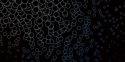Dark Blue, Yellow vector pattern with spheres. Illustration with set of shining colorful abstract spheres. Pattern for wallpapers, curtains.