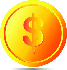 golden color US dollar coin art work