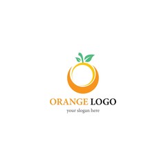 Obraz premium Orange logo vector icon design