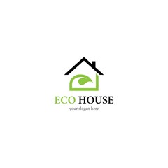 Eco house logo vector icon design