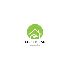 Eco house logo vector icon design
