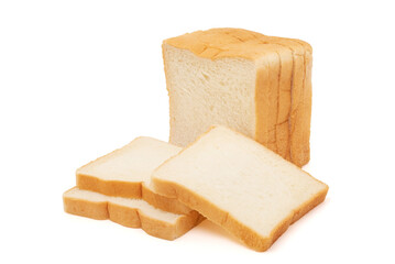 Sliced bread isolated on white background