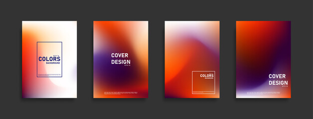 Abstract fluid gradient cover design. Smooth colorful backgrounds.