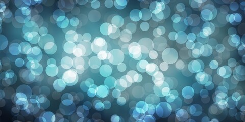 Dark BLUE vector background with bubbles. Glitter abstract illustration with colorful drops. Pattern for booklets, leaflets.