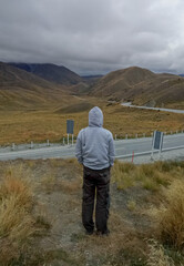 Naklejka na ściany i meble Enjoy the view of Lindis Pass New Zealand