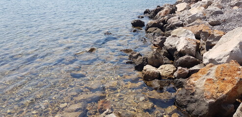 stones on the beach of croatia