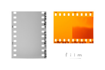  (35 mm.) film collections frame.With white space.film camera.