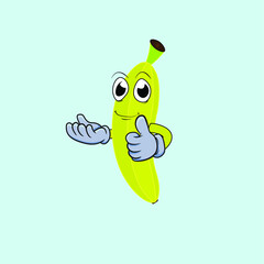Banana Cute Character for Mascot or Advertising