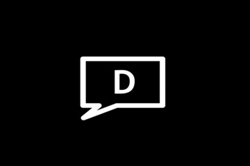 Capital letter D vector image