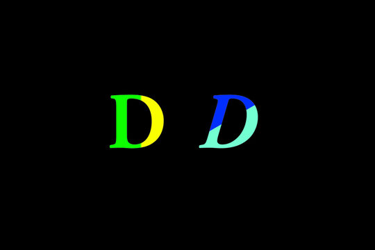 Capital letter D vector image