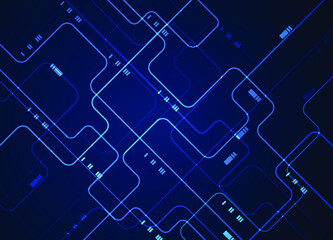 Obraz premium Circuit board. High-tech technology background