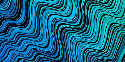 Dark BLUE vector pattern with wry lines. Bright sample with colorful bent lines, shapes. Pattern for ads, commercials.