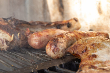 traditional barbecue gaucho meat grilled