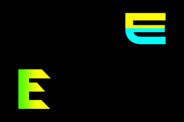 Capital letter E vector image