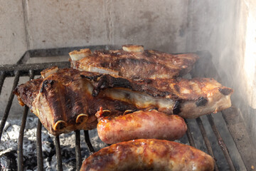 traditional barbecue gaucho meat grilled