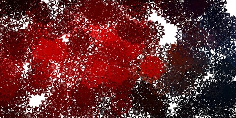 Light Blue, Red vector texture with bright snowflakes.