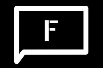 Capital letter F vector image