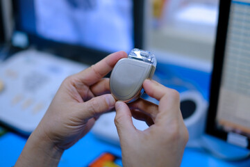 This image demonstrates Implantable cardioverter defibrillator (ICDs) on hands