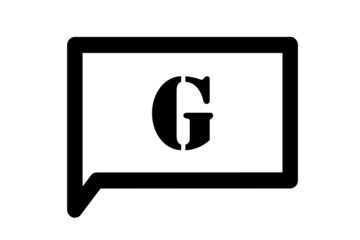 Capital letter G vector image