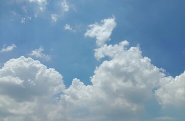 Blue skies and clouds backgrounds and textures closeup for wallpaper interior design.