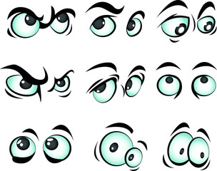 Set 3d Cartoon Eye In Vector High quality original trendy vector set of cartoon eyes.