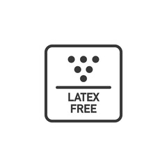 "Latex free" icon. Vector