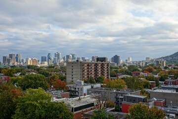 Obraz premium Plateau district of Montreal from 10th floor looking towards Down Town