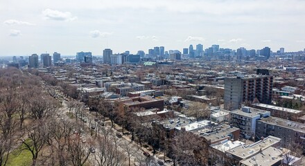 Plateau district of Montreal from 10th floor looking towards Down Town