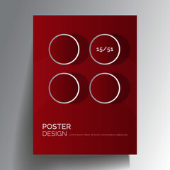 Stylish abstract vector presentation of art poster. Flyer design content background. Design layout template.