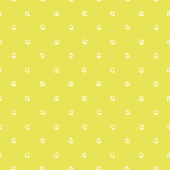 Vector seamless pattern with cat or dog,kitten or puppy footprints. Can be used for wallpaper,fabric, web page background, surface textures.