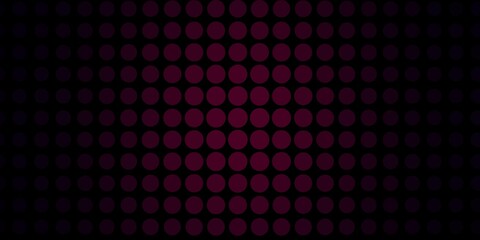 Dark Purple vector backdrop with dots. Abstract colorful disks on simple gradient background. Pattern for wallpapers, curtains.