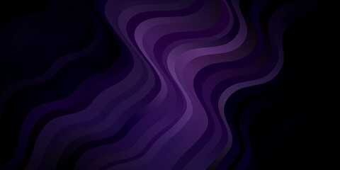 Dark Purple vector background with wry lines. Gradient illustration in simple style with bows. Pattern for websites, landing pages.