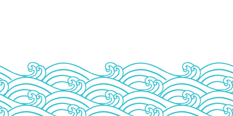 波 和柄イラスト Wall Mural Wallpaper Murals Wallsheaven Perori