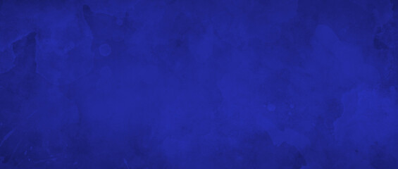 Dark blue background with texture and distressed vintage grunge and watercolor paint stains in elegant backdrop illustration