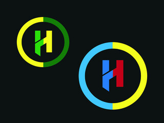 Capital letter H vector image