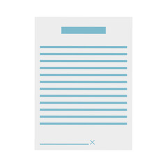 Isolated document paper vector design
