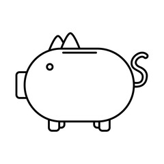 piggy savings economy isolated icon