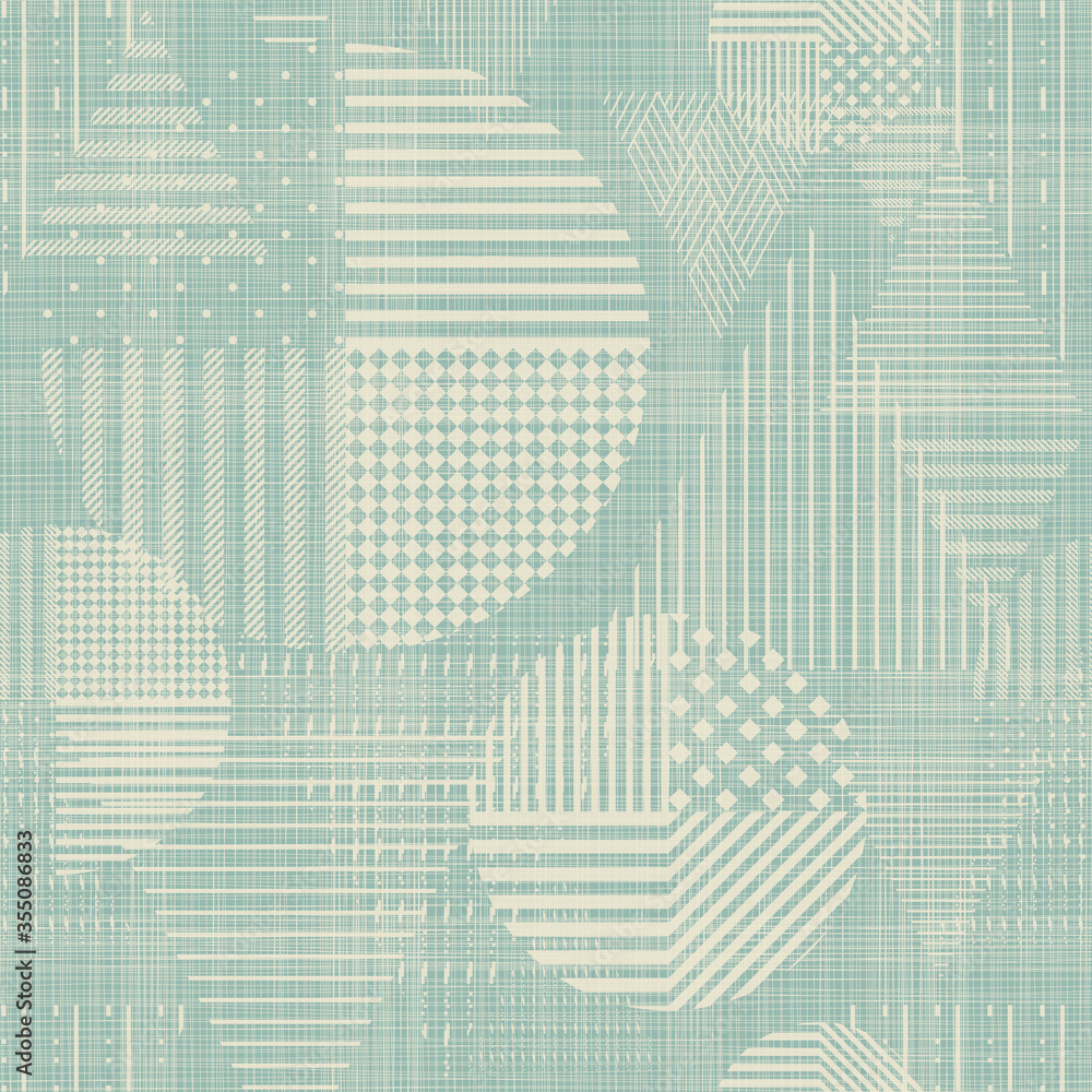 Poster Abstract seamless pattern with circles on texture background. Creative geometric pattern for ceramic tile, wallpaper, linoleum, textile, wrapping paper, web page background. Vector