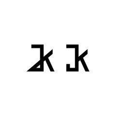 Jk letter logotype vektor