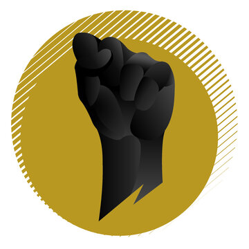 hand and fist of justice icon symbol