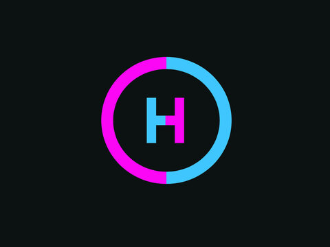 Capital letter H vector image
