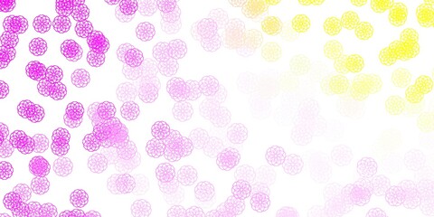 Light Pink, Yellow vector background with random forms.