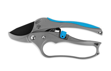 Garden secateurs isolated on a white background with clipping paths