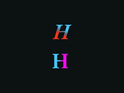 Capital letter H vector image