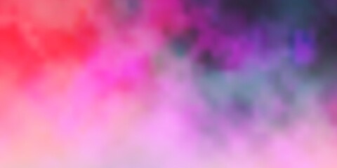 Dark Pink, Yellow vector pattern with clouds. Shining illustration with abstract gradient clouds. Beautiful layout for uidesign.