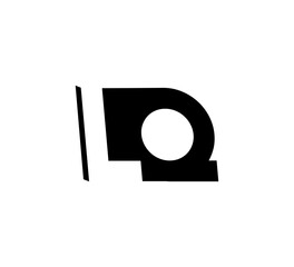 Initial letters Logo black positive/negative space LQ