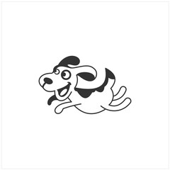 funny dog logo icon vector illustration